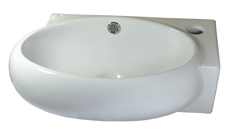 Keramikwaschbecken Waschbecken Keramik Wandmontage oval Aufsatz klein